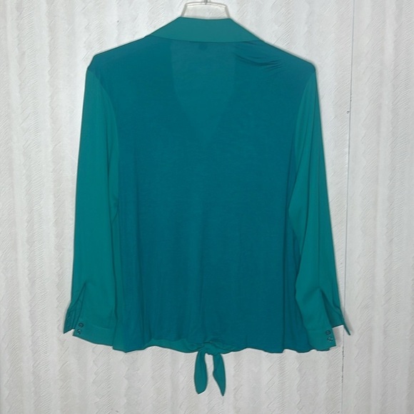 ❤️ 🆕 INC International Concepts Teal Button-Down Shirt Size 2X - Picture 3 of 4